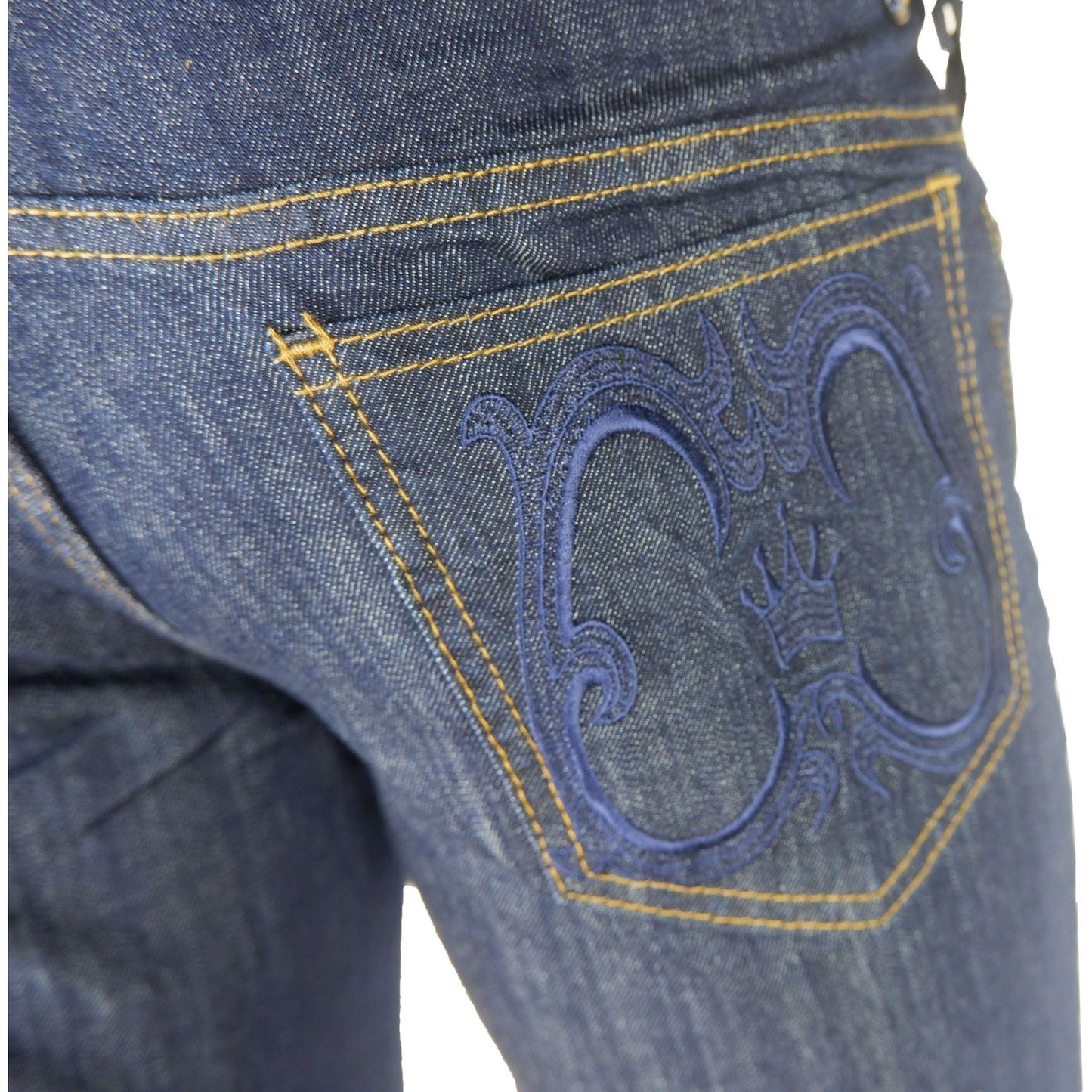 Cavalli Class Blue Cotton Jeans & Pants