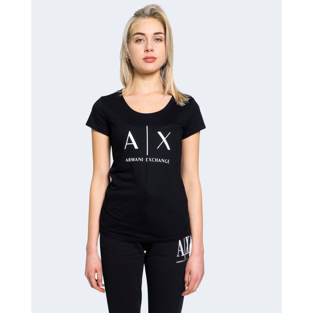 Armani Exchange Black Cotton T-Shirt