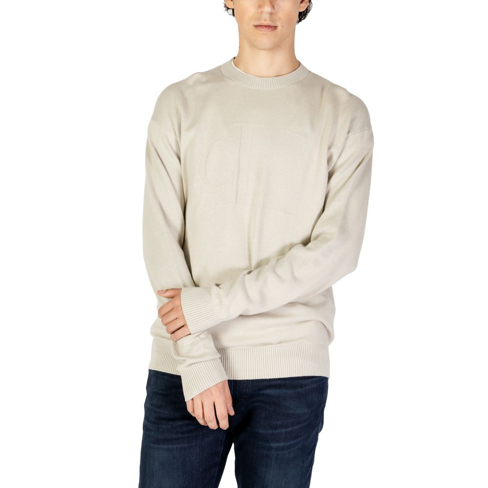 Calvin Klein Jeans Beige Organic Cotton Sweatshirt Calvin Klein Jeans