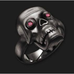 AMBROSINI JEWELS - ANELLO ARGENTO 925° teschio finitura brunita mis 13 Ring