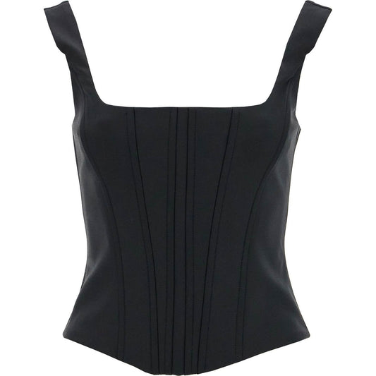 Giuseppe Di Morabito stretch wool corset top with nine words Topwear Giuseppe Di Morabito