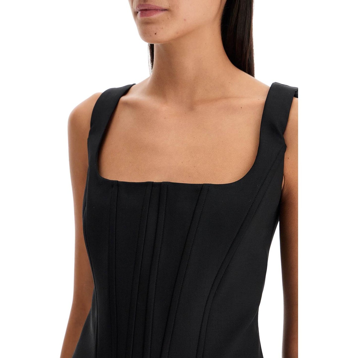 Giuseppe Di Morabito stretch wool corset top with nine words Topwear Giuseppe Di Morabito