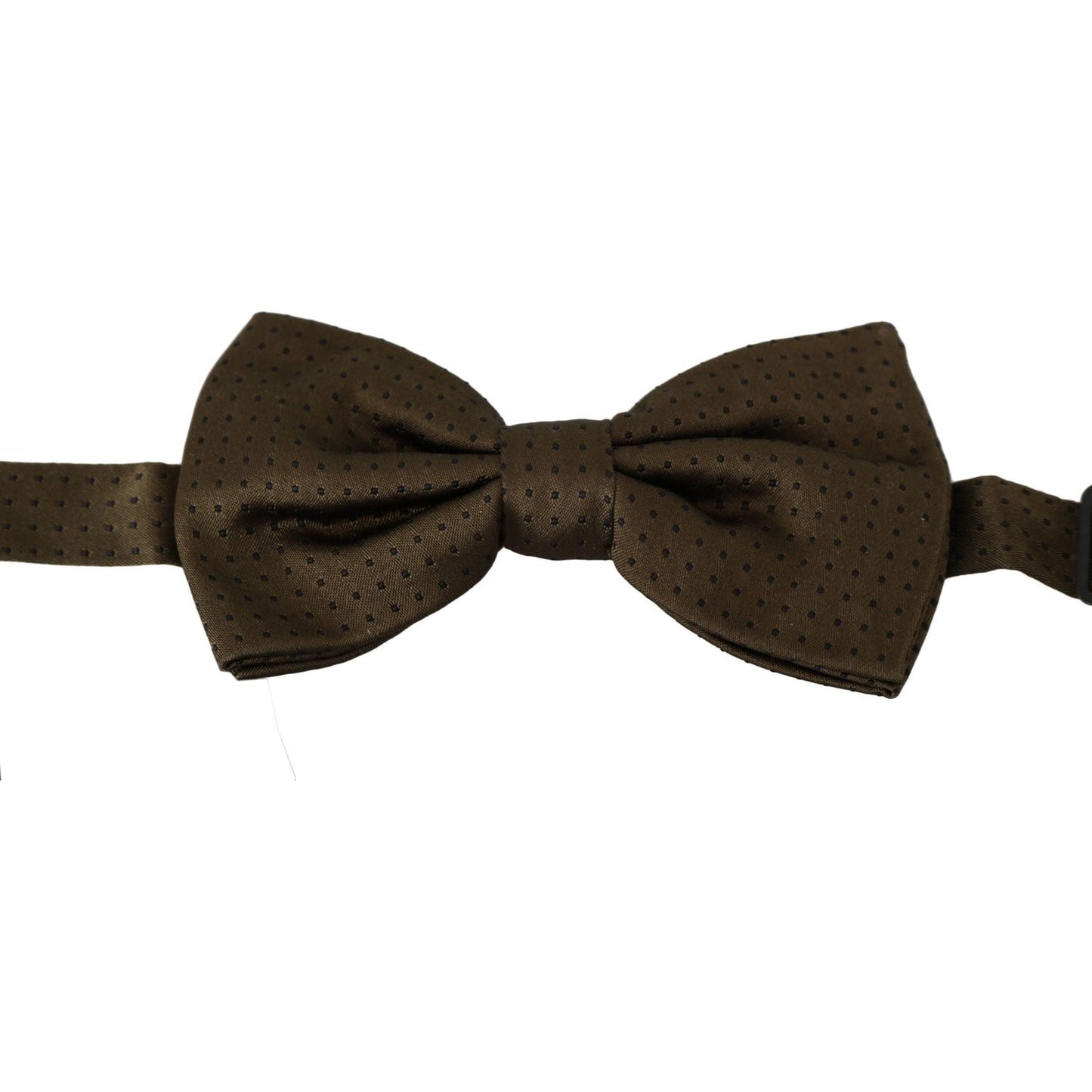 Dolce & Gabbana Brown Polka Dots Silk Adjustable Neck Papillon Men Bow Tie Bow Tie
