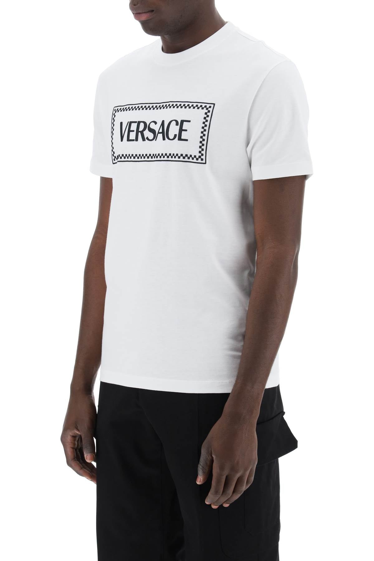 Versace embroidered logo t-shirt Topwear Versace