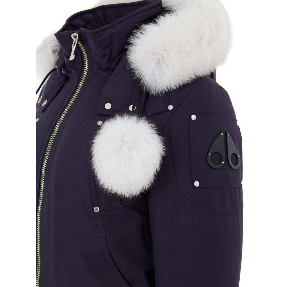 Moose Knuckles Purple Cotton Bomber