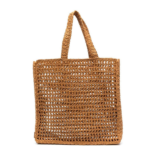 CHICA Naxos woven raffia tote Bag Brown Handbag Chica