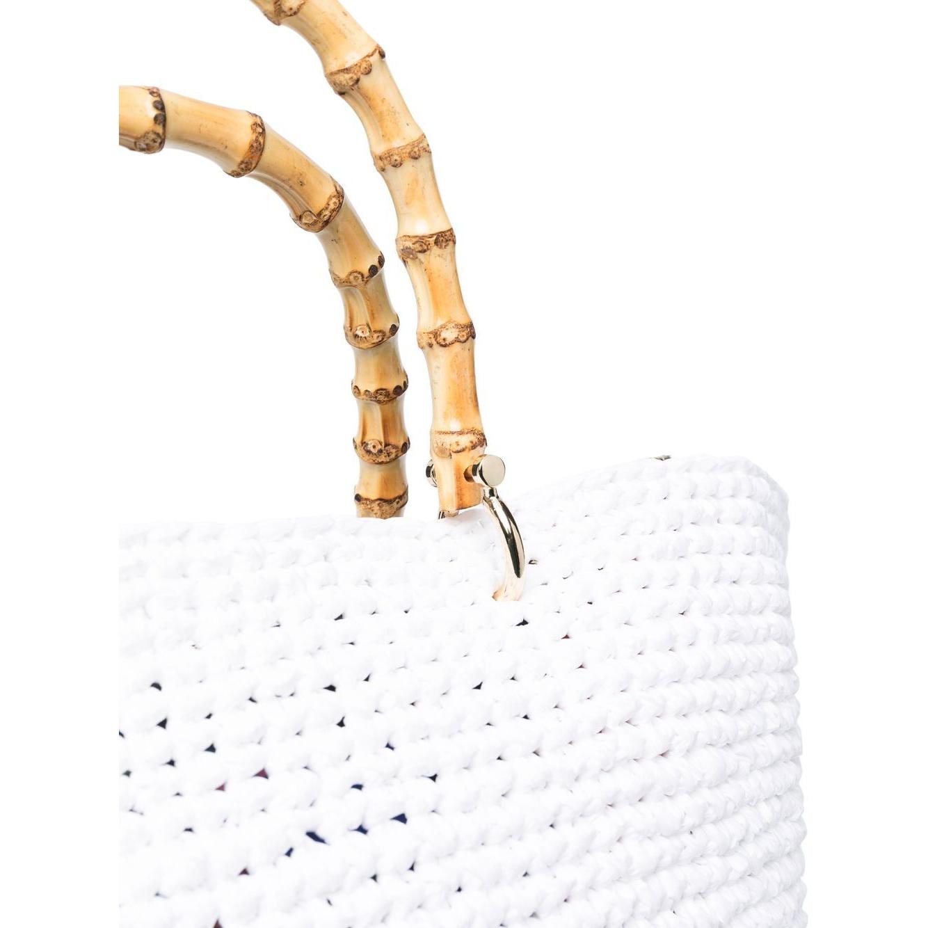 CHICA Corolla woven top-handle bag White Handbag Chica