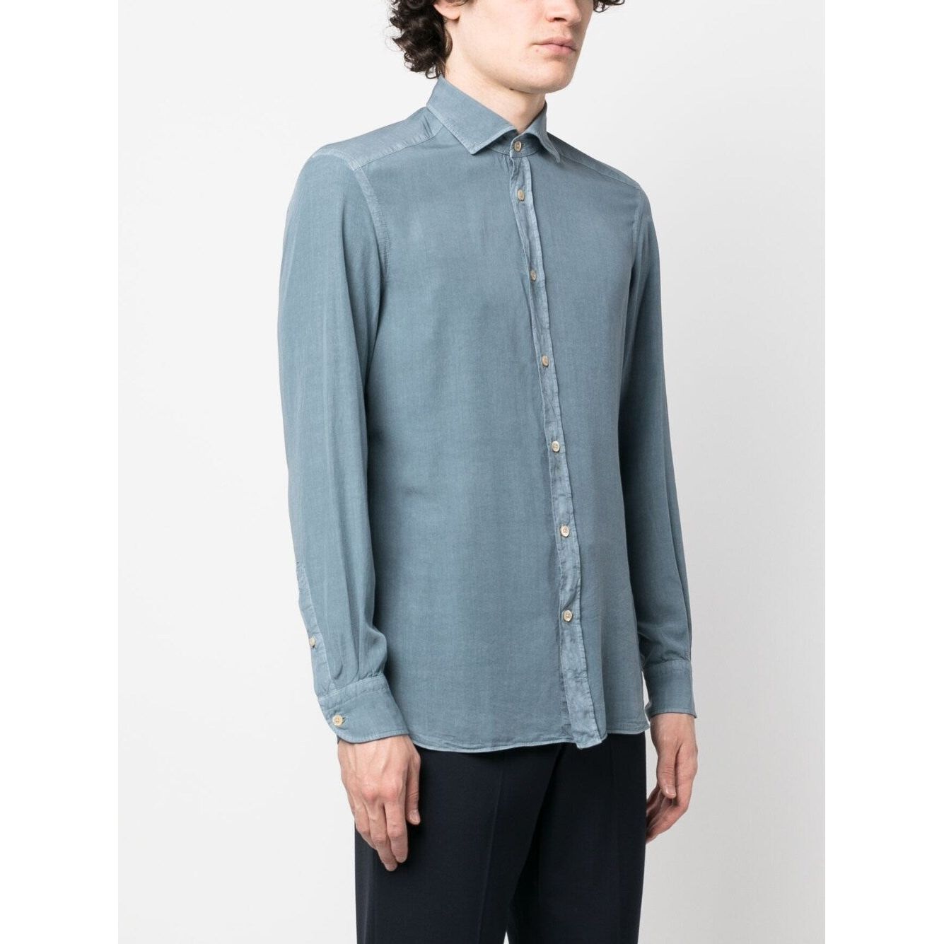 Boglioli Shirts Clear Blue Shirts Boglioli