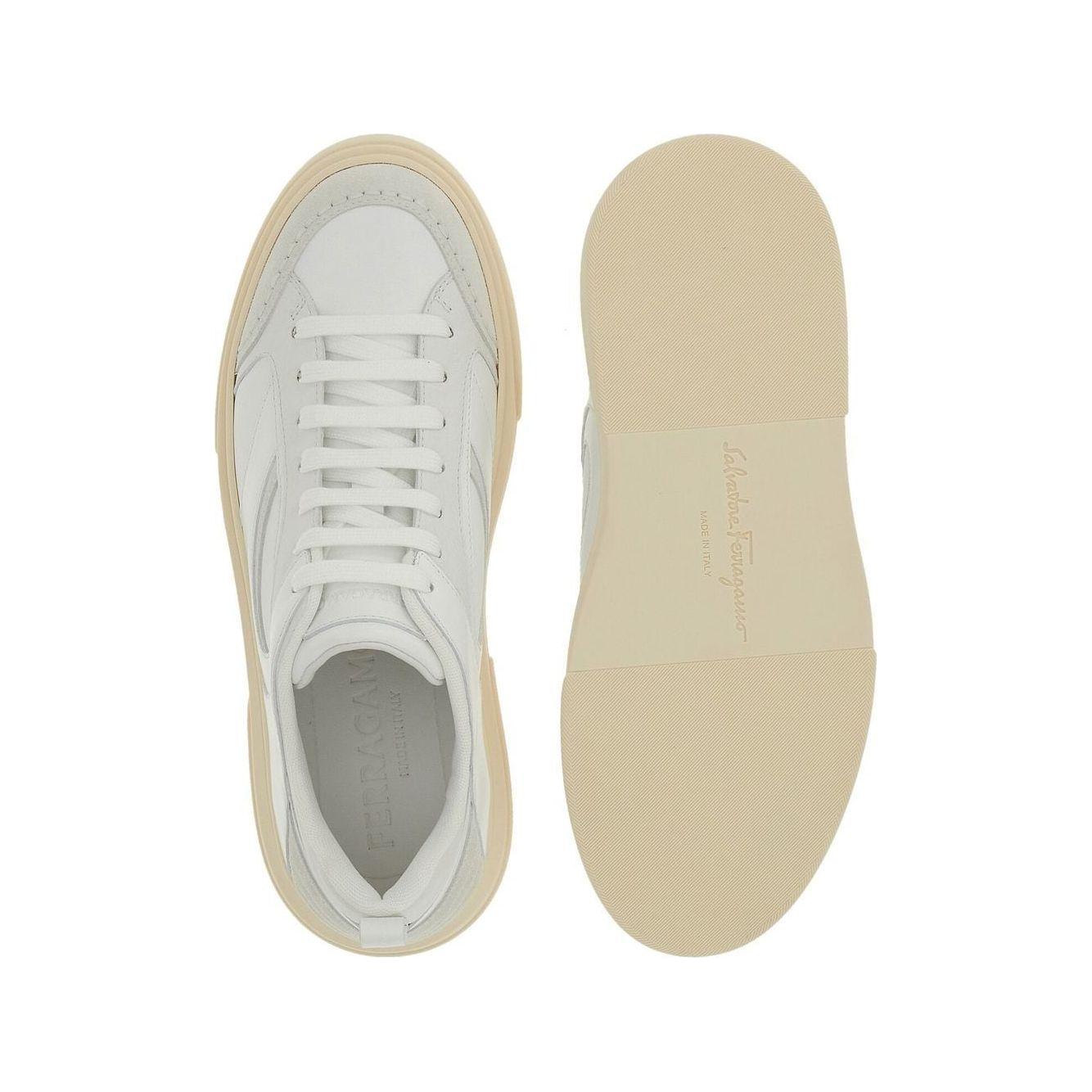 Ferragamo Low Sneakers veal leather white Sneakers Ferragamo