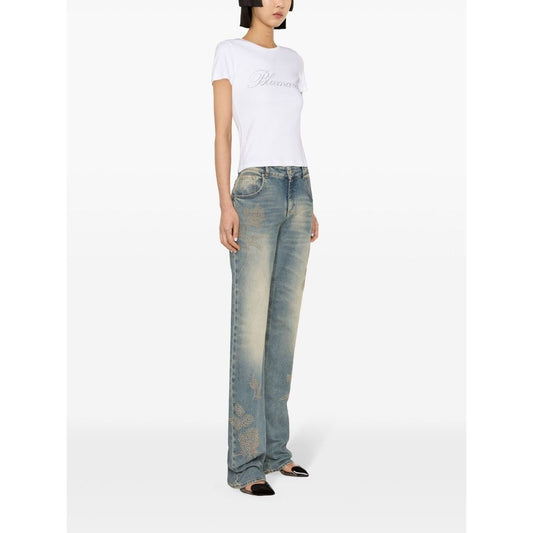 Blumarine T-shirts and Polos White Topwear Blumarine White Smoke