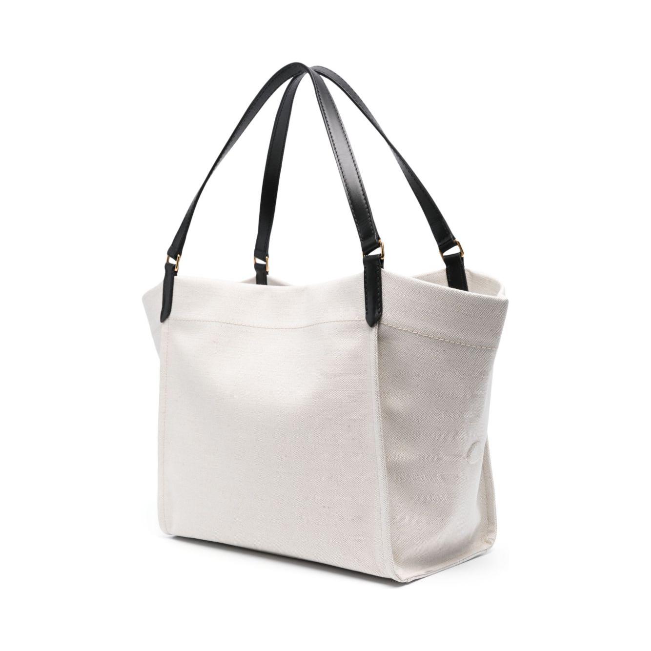 Front view with bag zipped and handles upright.