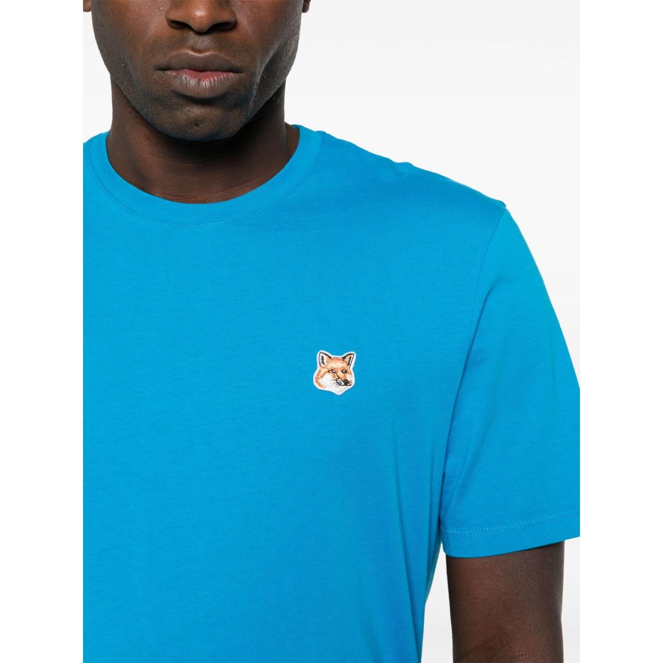 MAISON KITSUNE' T-shirts and Polos Blue Topwear Maison Kitsune