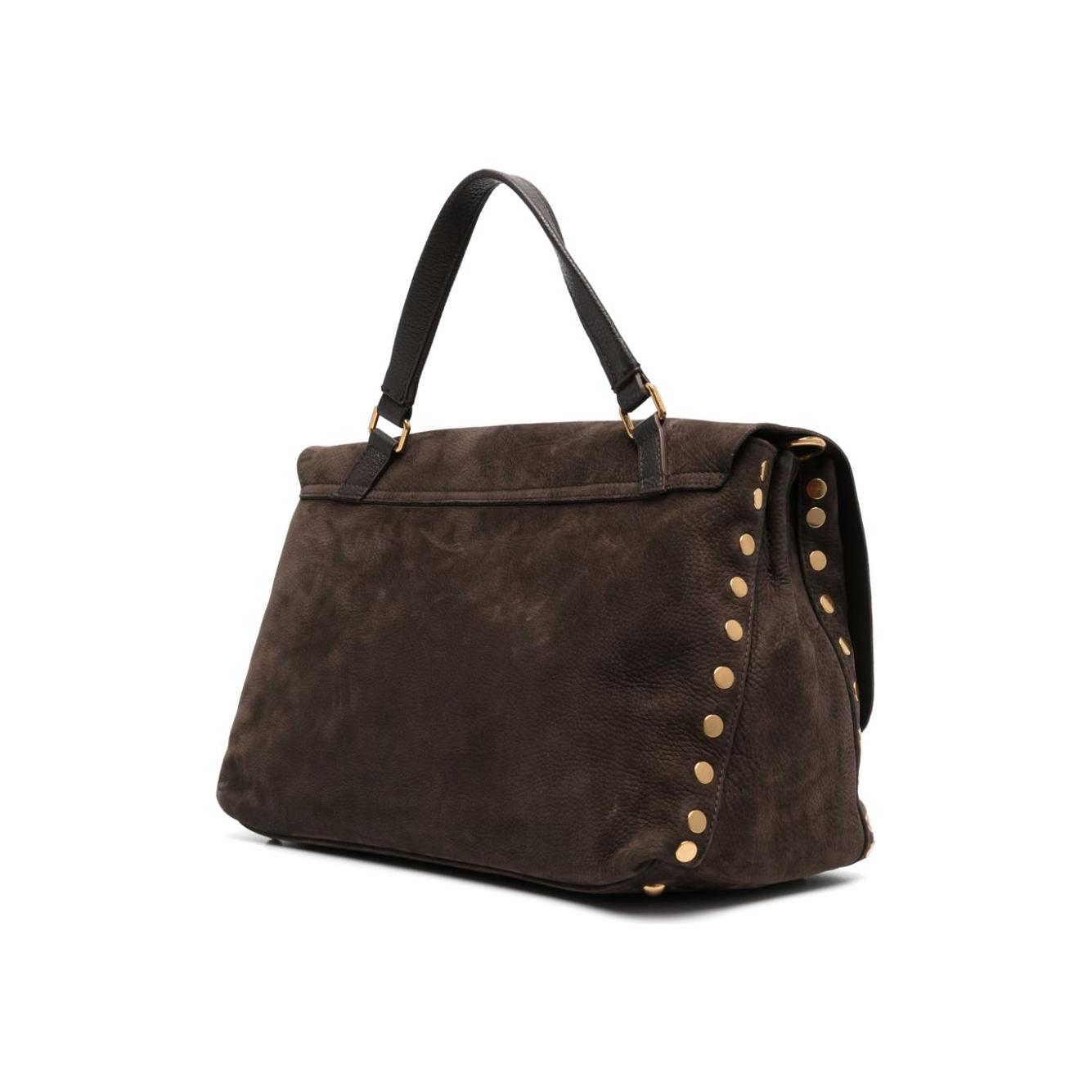 Zanellato Postina Jones Calf Suede Tote Bag Brown Handbag Zanellato