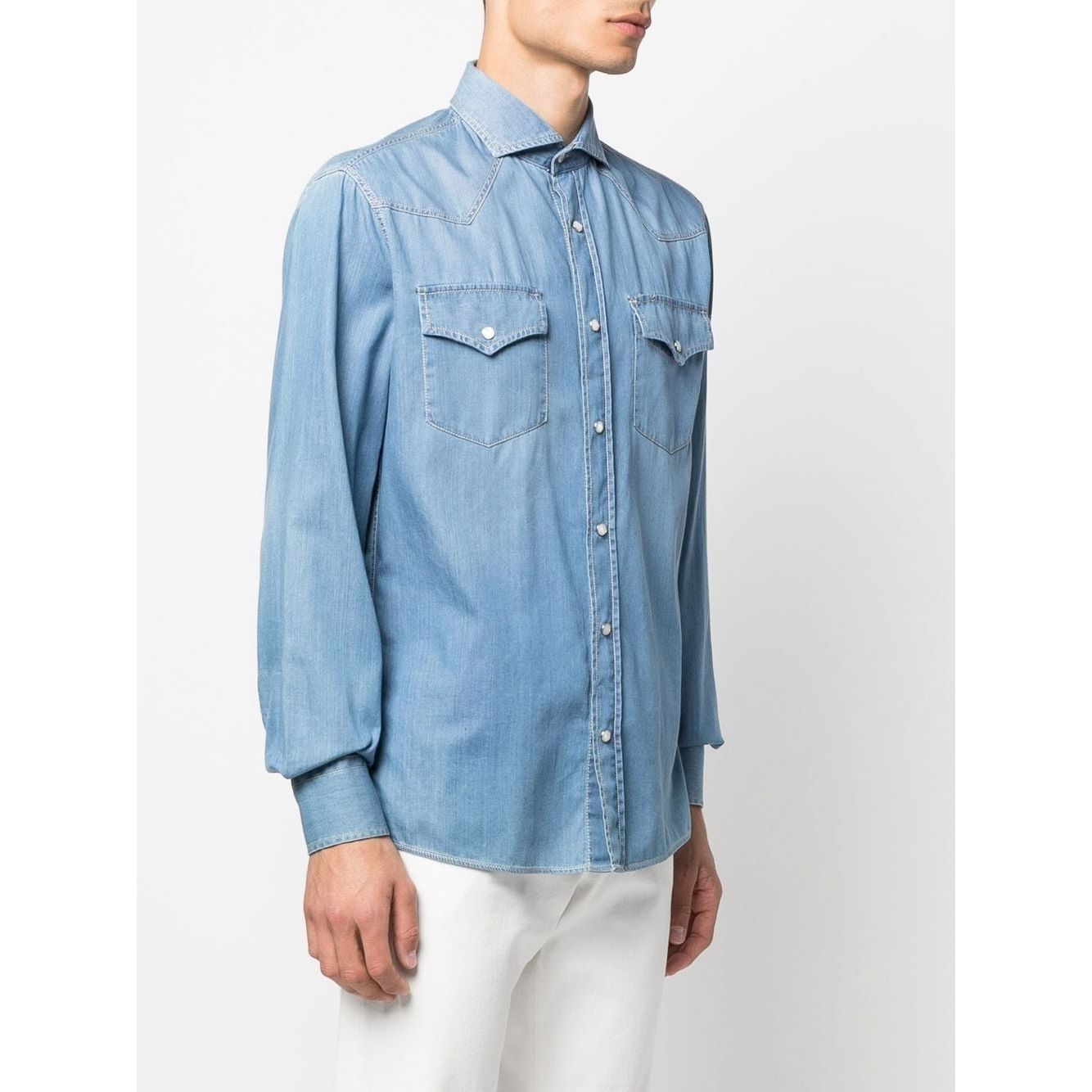 Brunello Cucinelli Shirts Clear Blue Shirts Brunello Cucinelli