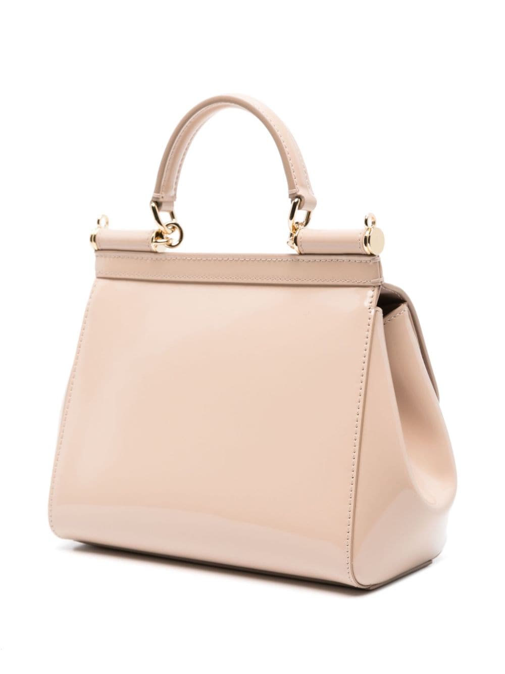 Dolce & Gabbana Sicily beige calf leather patent Bag Handbag Dolce & Gabbana