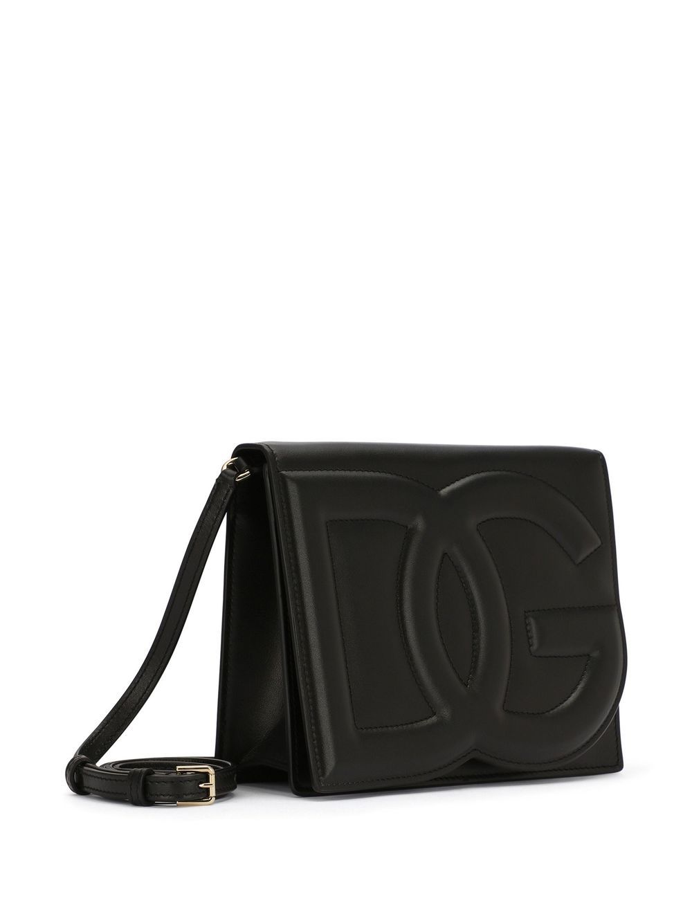 Dolce & Gabbana Black calf leather embossed logo Bag Shoulder Dolce & Gabbana