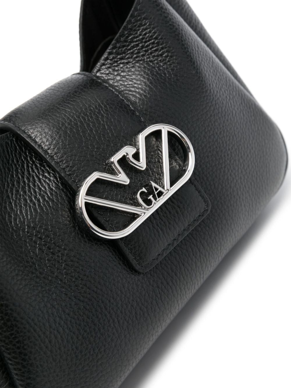 Emporio Armani black calf leather pebbled Bag Shoulder Emporio Armani