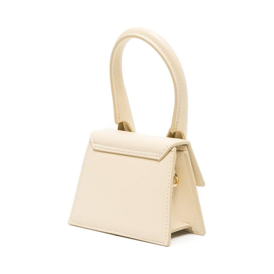 JACQUEMUS Le Chiquito leather mini tote bag Ivory Clutches JACQUEMUS