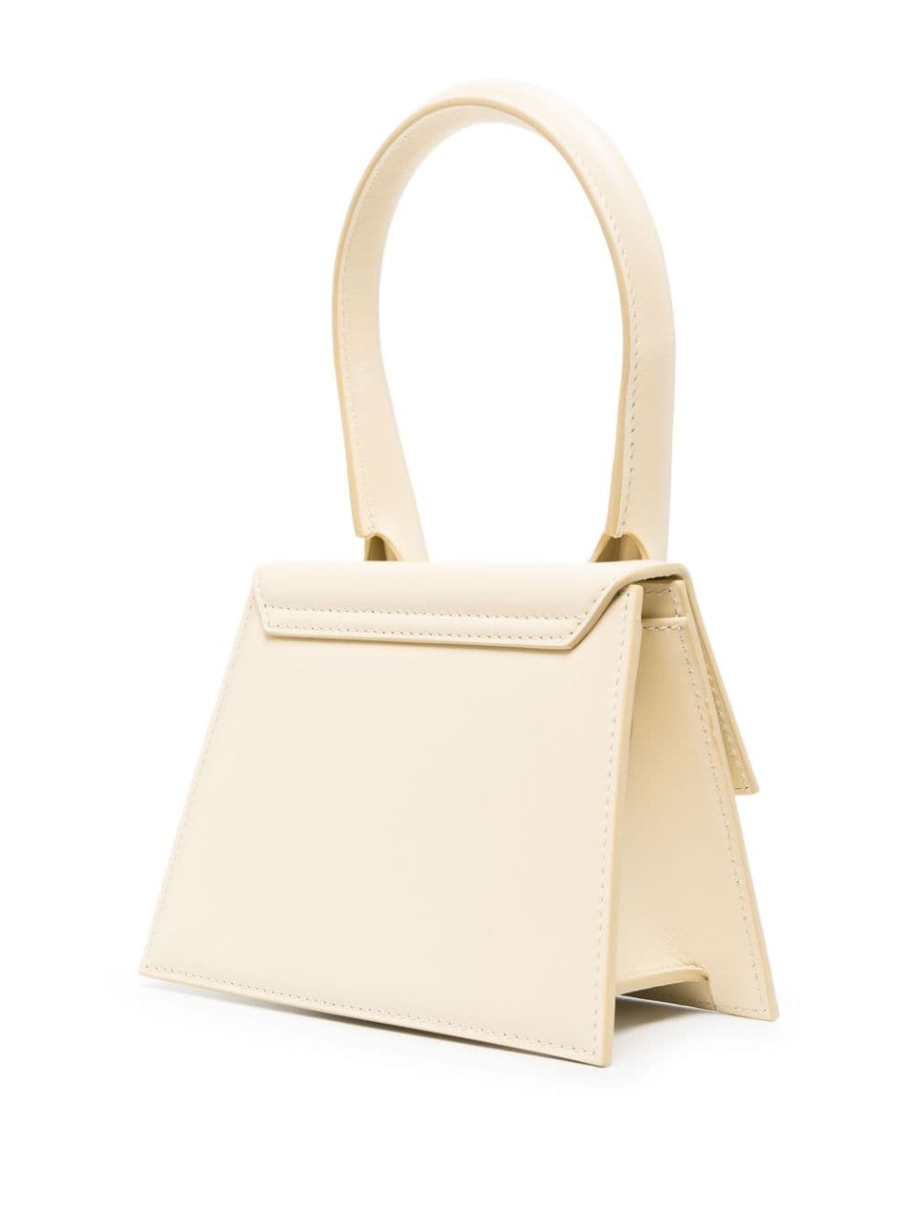 JACQUEMUS Le Chiquito Moyen leather Bag White Handbag JACQUEMUS