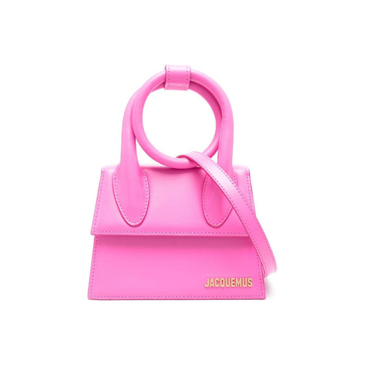 JACQUEMUS Le Chiquito Noeud Leather Bag Fuchsia Handbag JACQUEMUS