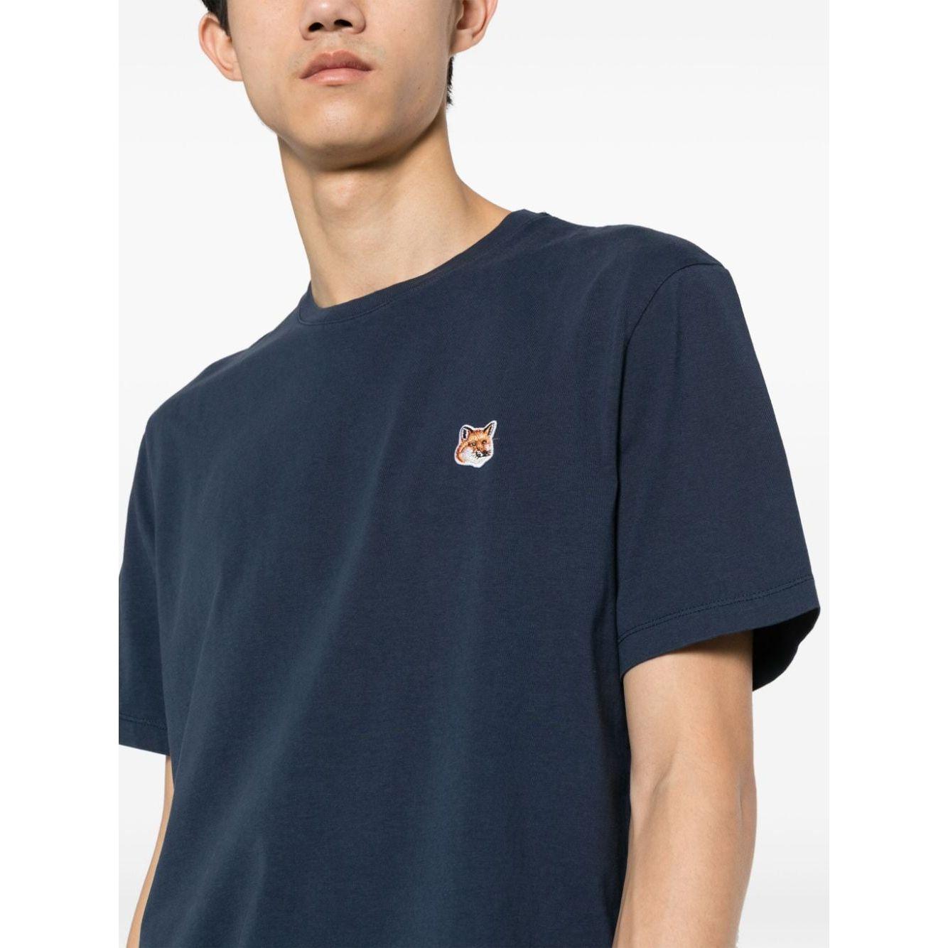 MAISON KITSUNE' T-shirts and Polos Blue Topwear Maison Kitsune