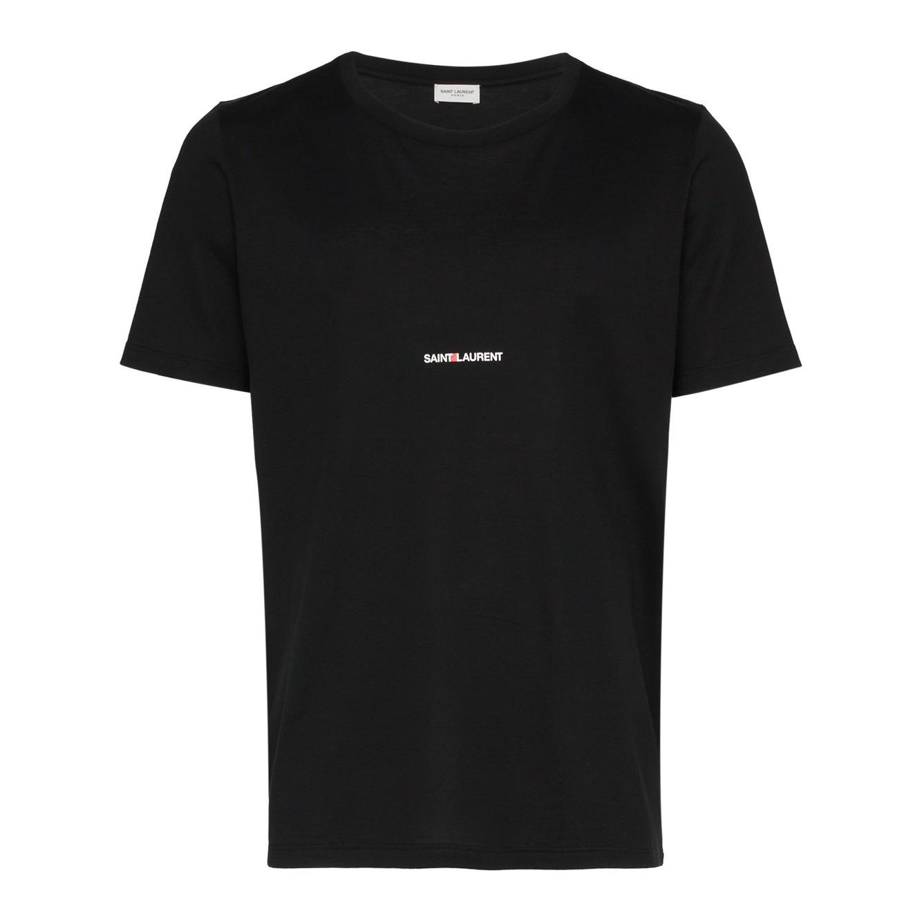 Saint Laurent  T-shirts and Polos Black Topwear Saint Laurent