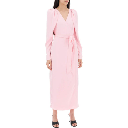 Rotate satin wrap midi dress with a crossover Dresses Rotate