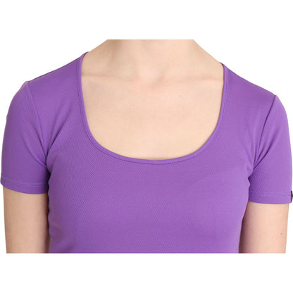 GF Ferre Purple 100% Polyester Short Sleeve Top Blouse GF Ferre