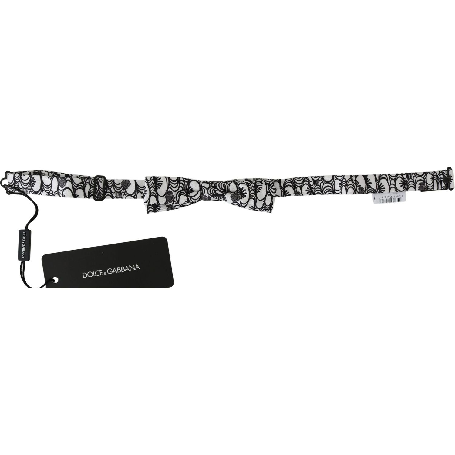 ربطة عنق من الحرير الفاخر من دولتشي آند غابانا بنقشة