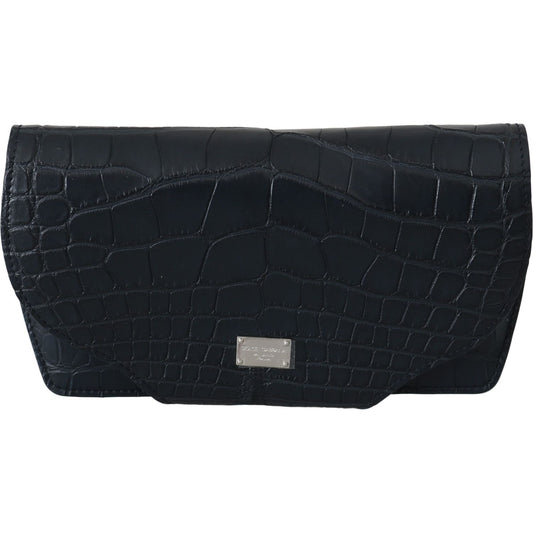 Dolce & Gabbana Blue Crocodile Eyewear Sunglasses Case Cover Pouch Dolce & Gabbana