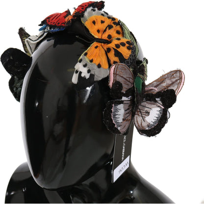 Dolce & Gabbana Tiara Floral Butterfly Sequin Diadem Headband