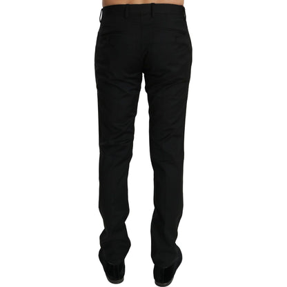 Dolce & Gabbana Black Dress Formal Trouser Mens Wool Pants