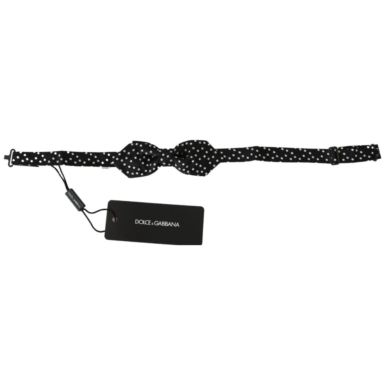 Dolce & Gabbana Elegant Black Polka Dot Silk Bow Tie Dolce & Gabbana