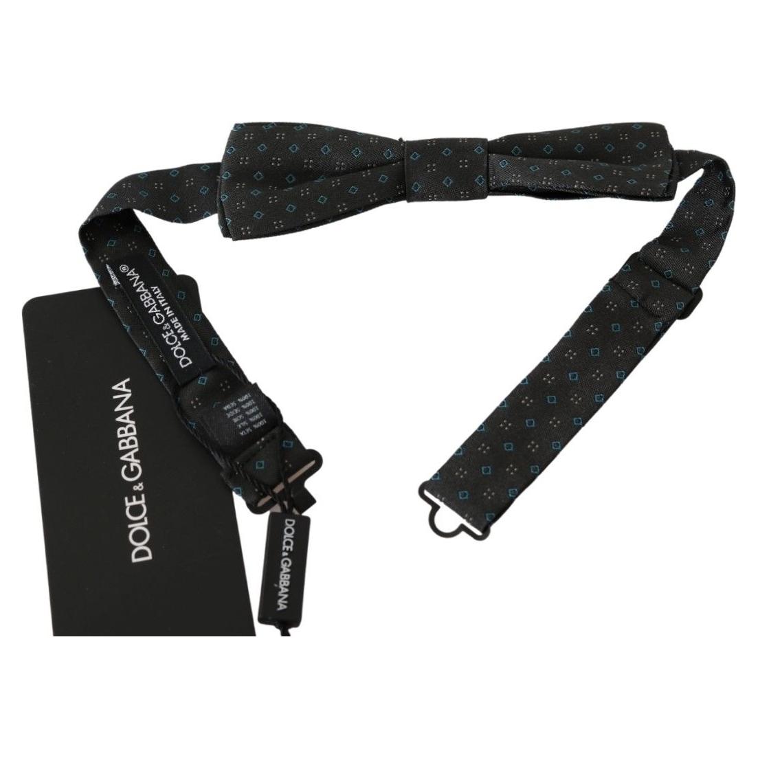 ربطة عنق أنيقة من الحرير باللون الرمادي من دولتشي آند غابانا