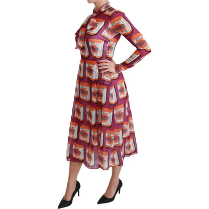 Dolce & Gabbana Purple Silk Bellezza A-Line Gown Dress Dolce & Gabbana