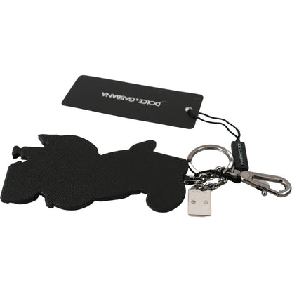 Dolce & Gabbana Leather Dominico Stefano SICILY WESTERN Badge Keychain