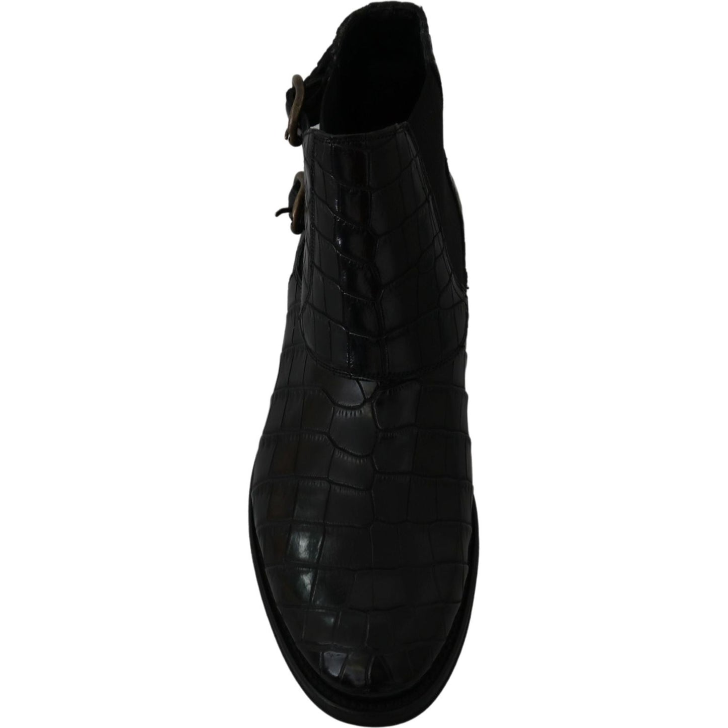 Dolce & Gabbana Elegant Derby Brogue Boots in Exotic Leather Dolce & Gabbana