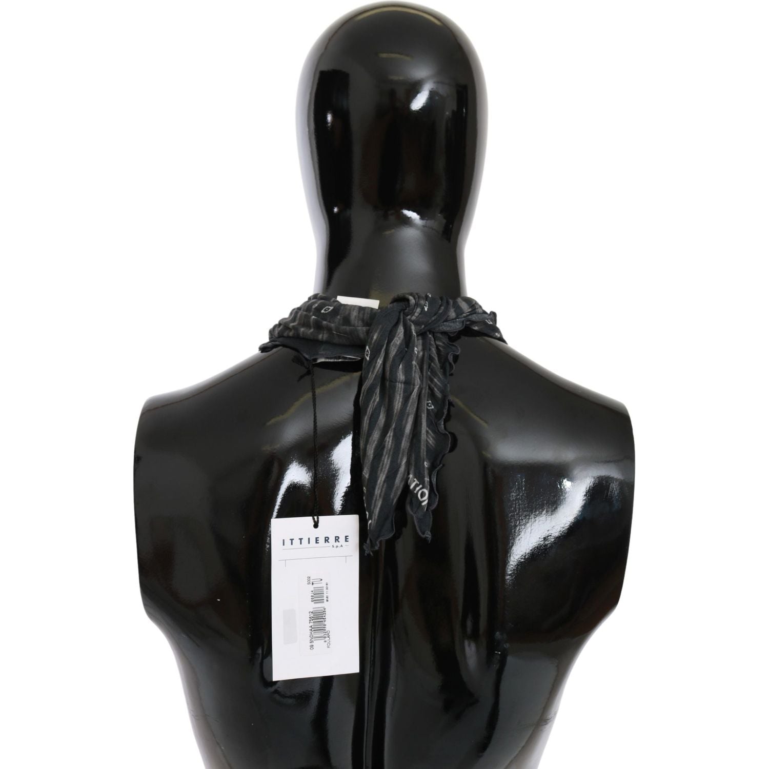 وشاح رجالي مخطط باللون الأسود من شركة كوستيوم ناشيونال، مصنوع من الفيسكوز