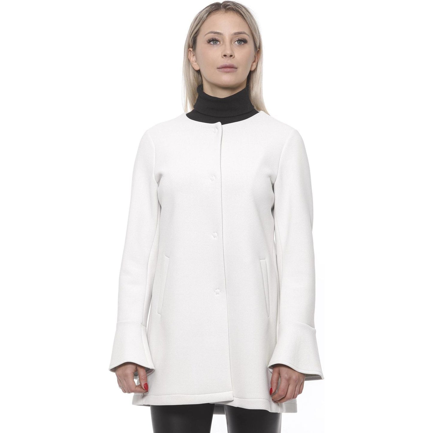 19V69 Italia White Neoprene Jacket & Coat