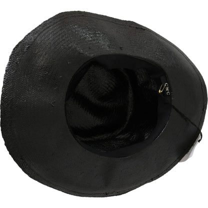 Costume National Black Wide Brim Cowboy Solid Hat Hat