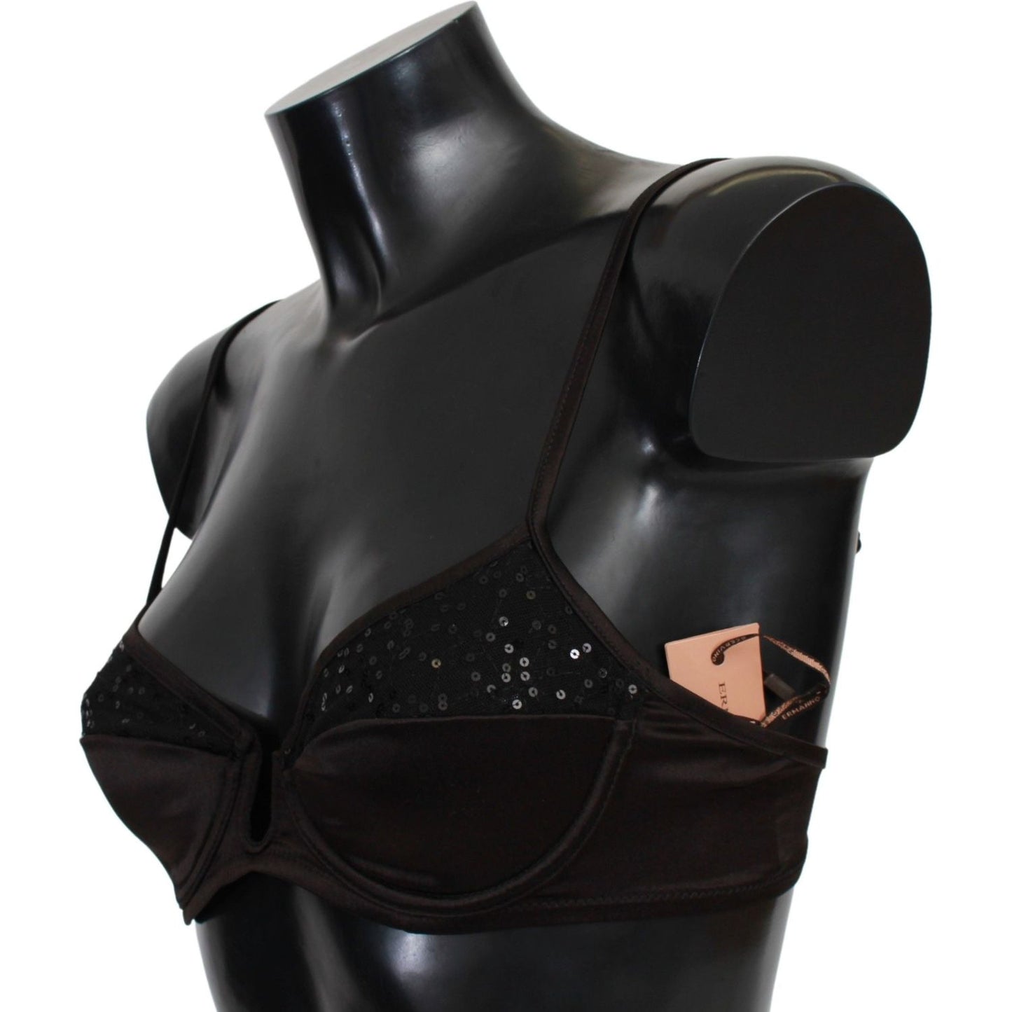 Ermanno Scervino Sequined Brown Balconette Bra Ermanno Scervino