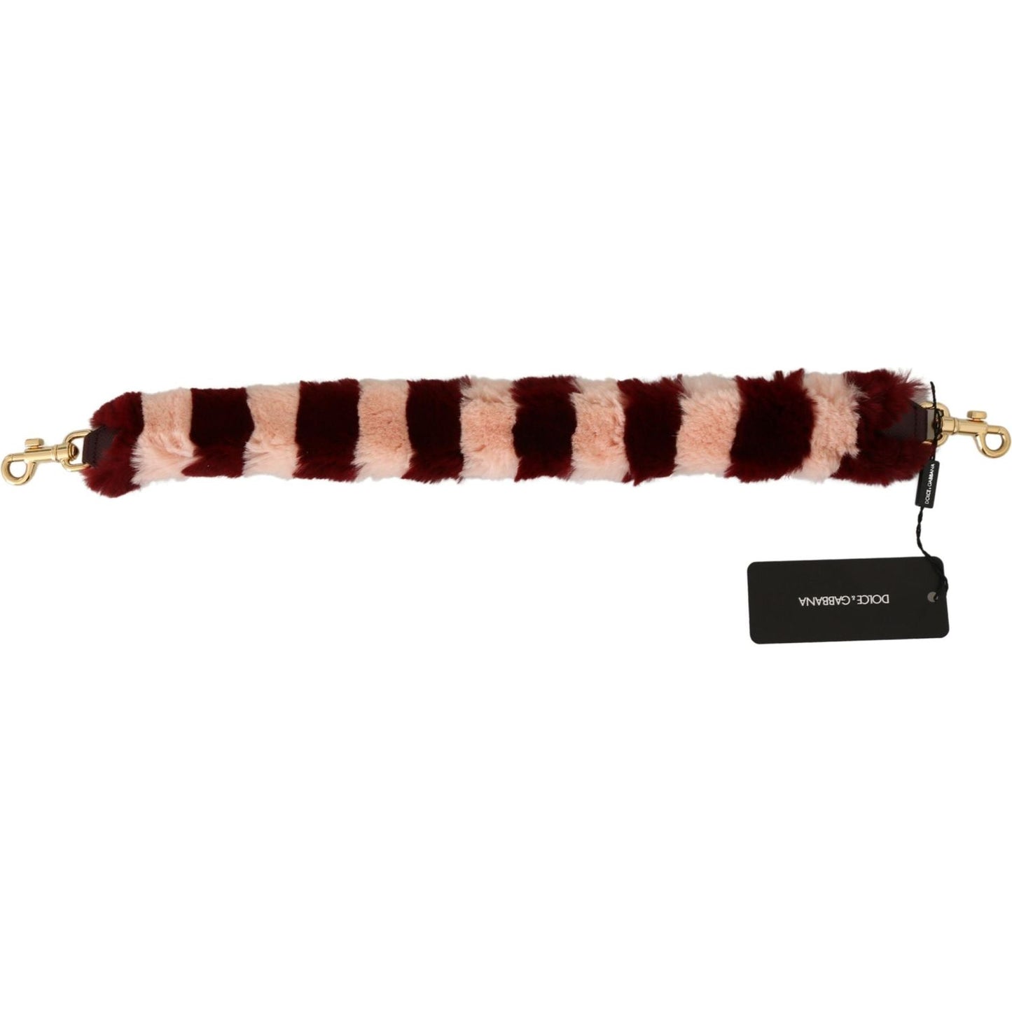 Dolce & Gabbana Bordeaux Pink Fur Shoulder Strap Luxury Accessory Dolce & Gabbana