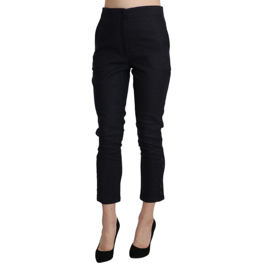 Ermanno Scervino Chic High Waist Cropped Capri Pants Jeans & Pants Ermanno Scervino