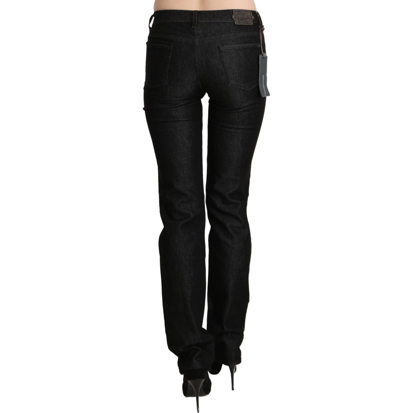 Ermanno Scervino Chic Black Mid Waist Skinny Jeans Jeans & Pants Ermanno Scervino