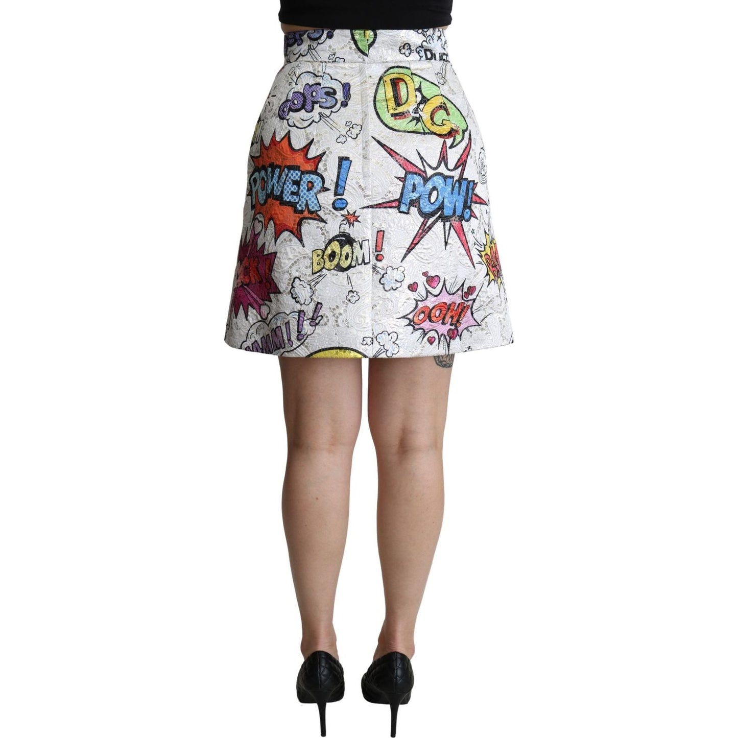 Dolce & Gabbana Chic Cartoon Brocade Mini Skirt Dolce & Gabbana