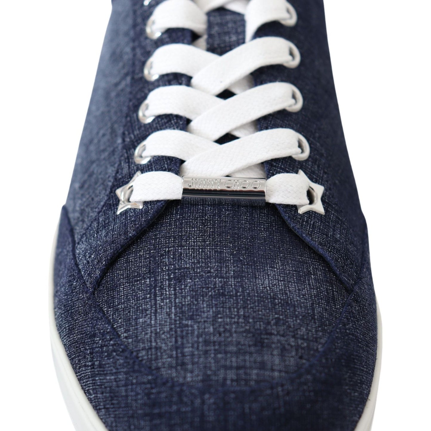 Jimmy Choo Chic Slip-On Blue Denim Suede Sneakers Jimmy Choo