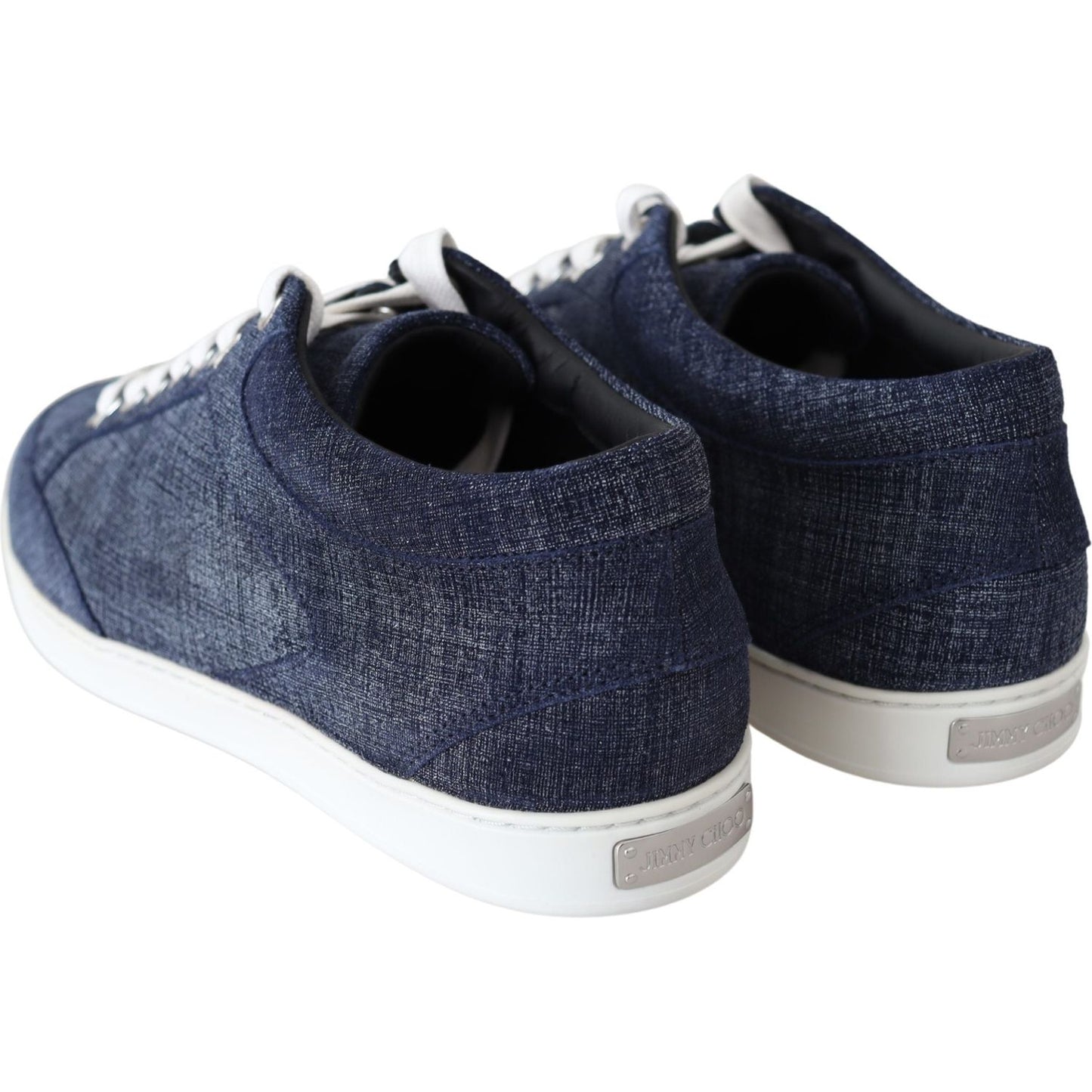 Jimmy Choo Chic Slip-On Blue Denim Suede Sneakers Jimmy Choo