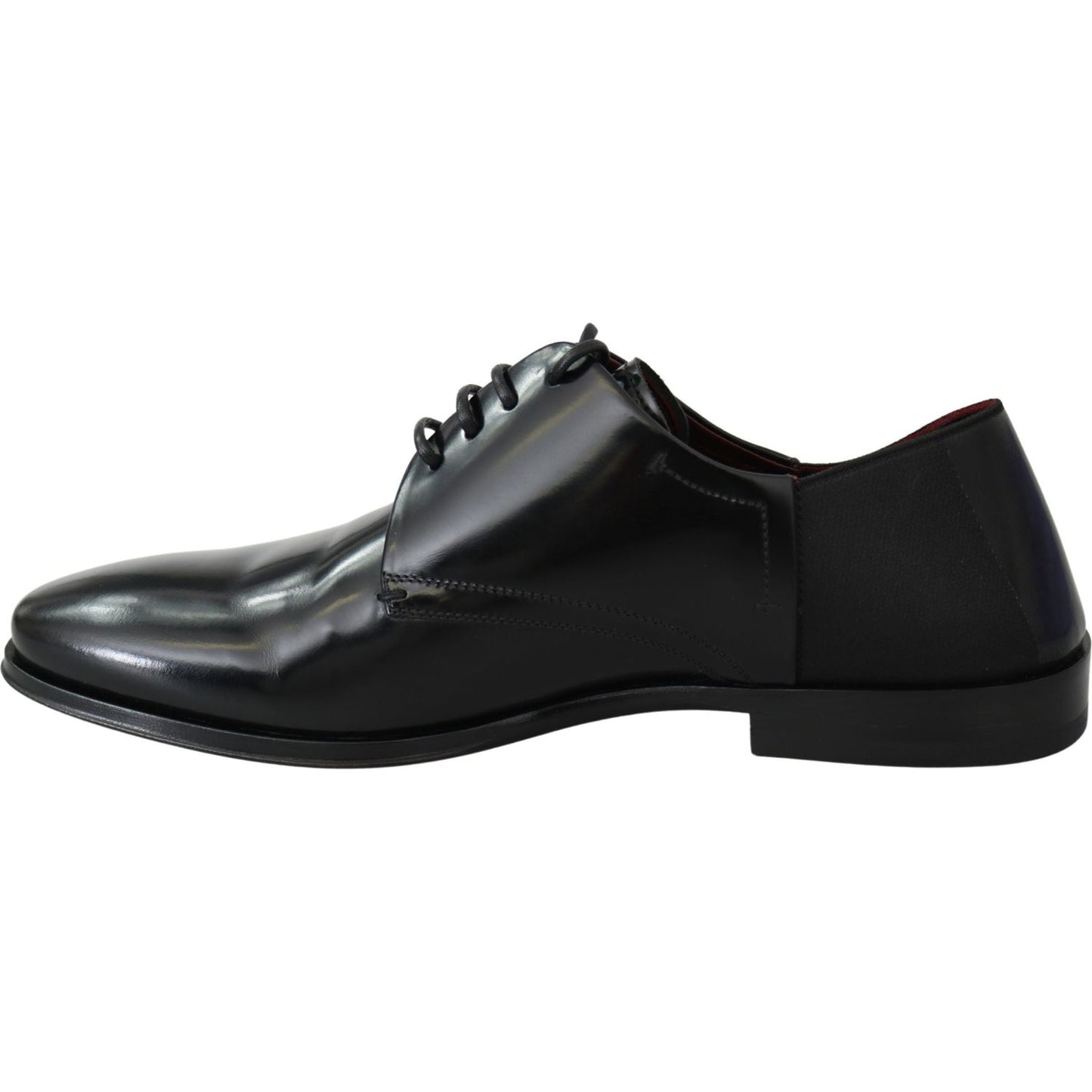 Dolce & Gabbana Elegant Black Leather Derby Shoes Dolce & Gabbana