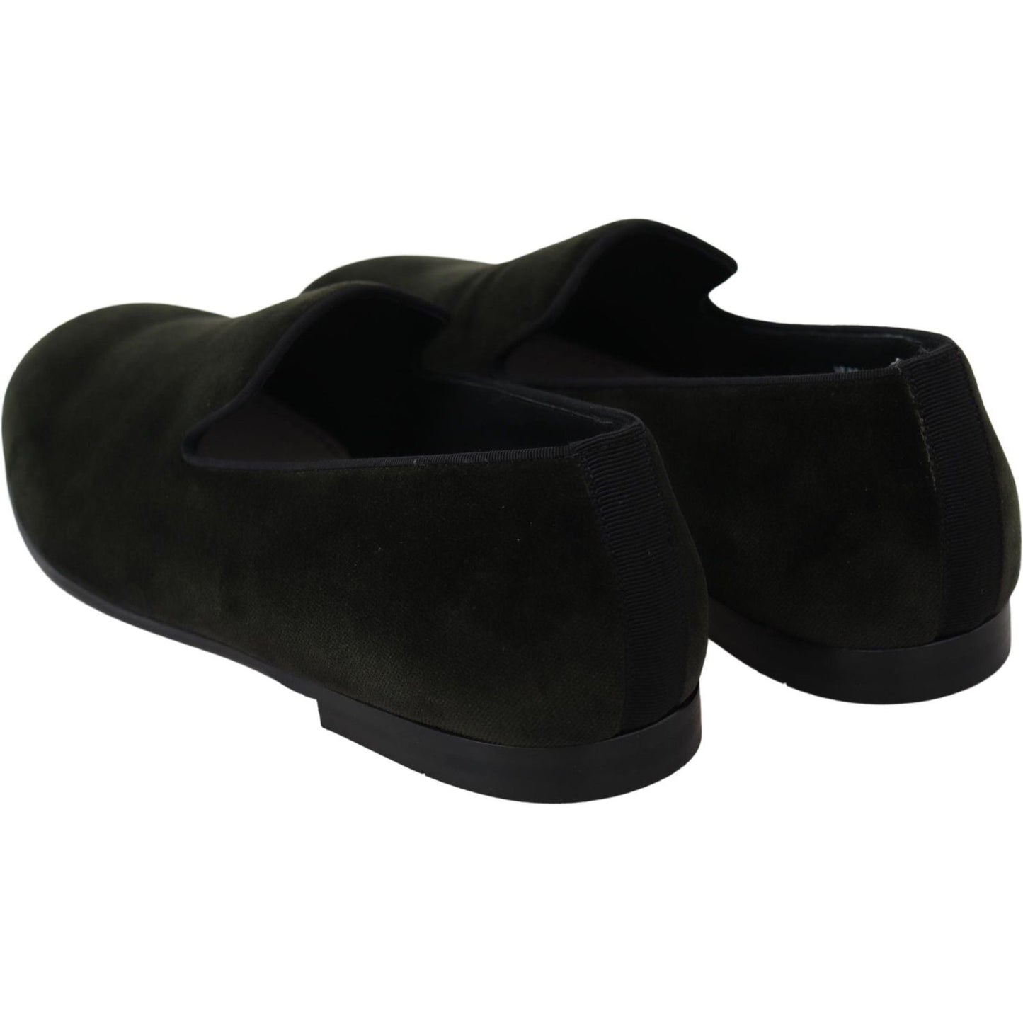 Dolce & Gabbana Elegant Green Velvet Loafers Dolce & Gabbana