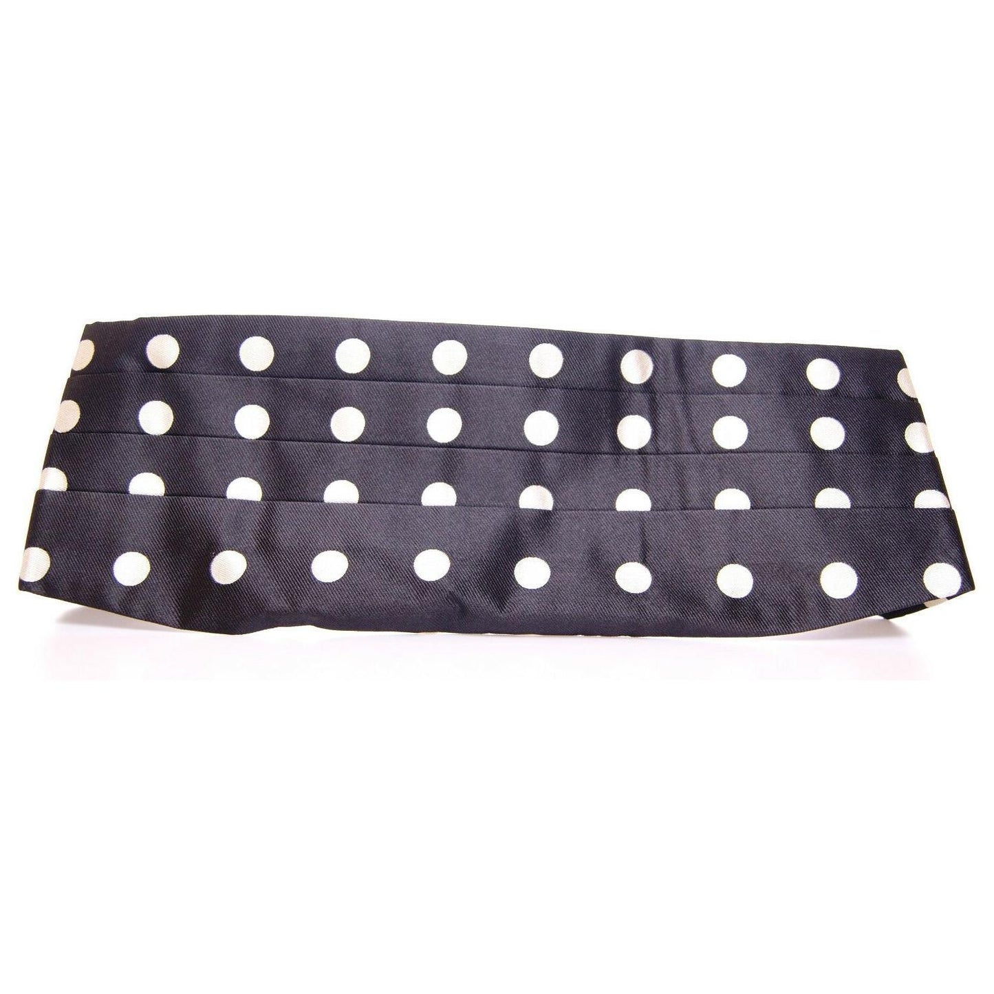 Dolce & Gabbana Elegant Silk Black Polka Dot Cummerbund Dolce & Gabbana